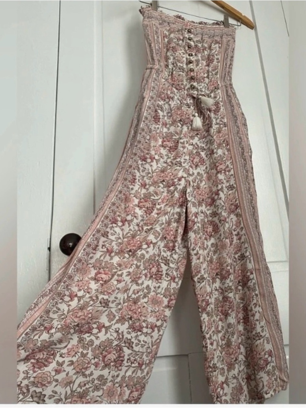 AMERICAN EAGLE OUTFITTERS Strapless Floral Paisley Print Floral Jumpsuit Size S